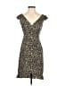 Esprit 100% Polyester Animal Print Black Cocktail Dress Size 1 - 2 - photo 1