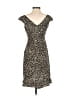 Esprit 100% Polyester Animal Print Black Cocktail Dress Size 1 - 2 - photo 2