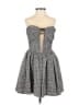 Three Floor Houndstooth Gray Cocktail Dress Size 4 - photo 1