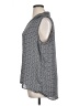 Laundry by Shelli Segal 100% Polyester Houndstooth Gray Sleeveless Blouse Size XL - photo 5