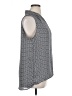 Laundry by Shelli Segal 100% Polyester Houndstooth Gray Sleeveless Blouse Size XL - photo 4