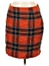 Maurices Plaid Orange Casual Skirt Size 12 - photo 1