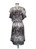 Express 100% Polyester Print Gray Casual Dress Size M - photo 2