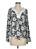 Emily Daniels Silver Long Sleeve Blouse Size S - photo 1