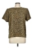 Susan Graver 100% Polyester Animal Print Gold Short Sleeve Blouse Size M - photo 1