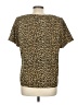 Susan Graver 100% Polyester Animal Print Gold Short Sleeve Blouse Size M - photo 2
