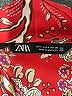 Zara Paisley Red Long Sleeve Blouse Size S - photo 7
