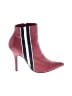 Steve Madden 100% Leather Stripes Burgundy Red Heels Size 8 1/2 - photo 1