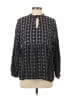 chloah 100% Rayon Black Long Sleeve Blouse Size L - photo 1