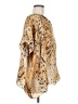 Shamask 100% Silk Animal Print Gold 3/4 Sleeve Silk Top One size - photo 4