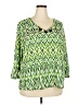 Ruby Rd. Green 3/4 Sleeve Blouse Size 3X - photo 1