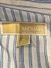 MICHAEL Michael Kors Stripes Blue 3/4 Sleeve Button-Down Shirt Size 10 - photo 3