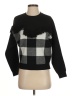 Bar III Checkered-gingham Black Pullover Sweater Size XS - photo 1