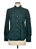 UNTUCKit 100% Polyester Animal Print Teal Long Sleeve Blouse Size 8 - photo 1