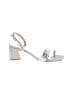 Badgley Mischka Silver Sandals Size 6 - photo 1