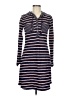 Natural Reflections Stripes Blue Casual Dress Size M - photo 1