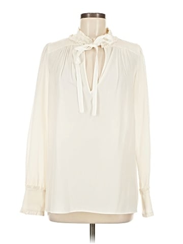 Roberto Cavalli Long Sleeve Silk Top (view 1)