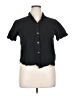 Stylus 100% Cotton Black Short Sleeve Blouse Size XL - photo 1