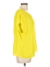 Anthology 100% Polyester Yellow Green Short Sleeve Blouse Size 10 - photo 4