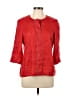 Pendleton 100% Linen Red 3/4 Sleeve Blouse Size 10 - photo 1