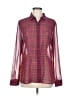 Hinge Color Block Burgundy Long Sleeve Blouse Size M - photo 1
