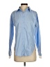LOFT Versa 100% Cotton Color Block Blue Long Sleeve Button-Down Shirt Size XXS - photo 1