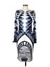 Unbranded Graphic Blue Cocktail Dress Size L - photo 1