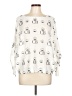 MADE IN ITALY Print White Pullover Sweater Size L (estimated) - photo 1