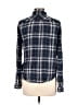 Paige 100% Rayon Plaid Blue Long Sleeve Button-Down Shirt Size L - photo 2