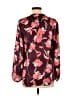 DR2 100% Polyester Burgundy Long Sleeve Blouse Size M - photo 2