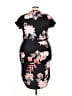 Unbranded Print Black Cocktail Dress Size 3X - photo 2