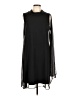 Connected Apparel 100% Polyester Solid Black Cocktail Dress Size 10 - photo 1