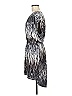 Express 100% Polyester Print Gray Casual Dress Size M - photo 5