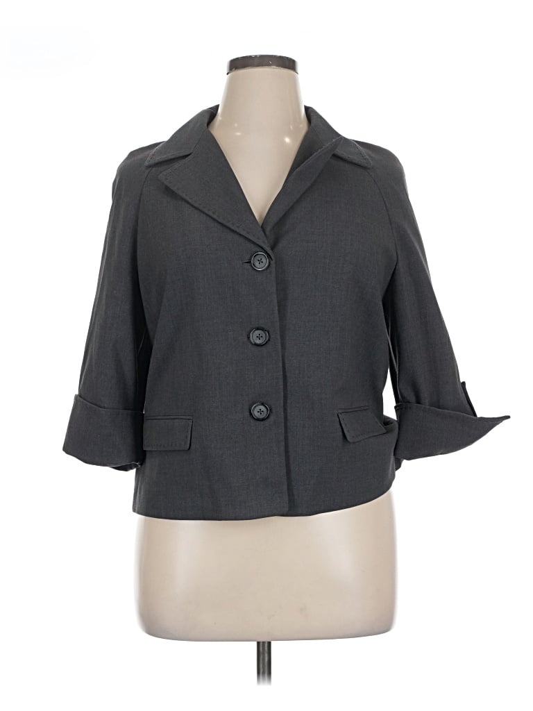Pre-owned Tahari Blazer Jacket In Gray