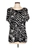 Jaclyn Smith Black Short Sleeve Blouse Size L - photo 1