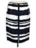 W by Worth 100% Silk Stripes Blue Silk Skirt Size 6 - photo 2