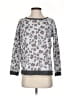 Knox Rose Animal Print Silver Pullover Sweater Size S - photo 1