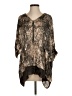 Gold Hawk Brown 3/4 Sleeve Blouse Size S - photo 1