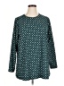 Lands' End Polka Dots Teal Long Sleeve Blouse Size 1X - photo 1