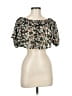 Truth 100% Polyester Black Short Sleeve Blouse Size M - photo 2