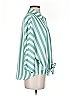 Glam Stripes Green 3/4 Sleeve Blouse Size S - photo 4