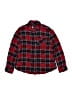 Justice 100% Viscose Plaid Red Long Sleeve Button-Down Shirt Size 7 - 8 - photo 1