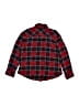 Justice 100% Viscose Plaid Red Long Sleeve Button-Down Shirt Size 7 - 8 - photo 2