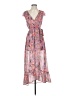 Unbranded 100% Polyester Paisley Pink Cocktail Dress Size XS - photo 1