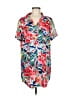 Shein 100% Polyester Tropical Red Short Sleeve Blouse Size 8 - 10 - photo 1