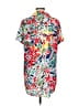 Shein 100% Polyester Tropical Red Short Sleeve Blouse Size 8 - 10 - photo 2