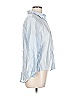 Love Notes Blue 3/4 Sleeve Button-Down Shirt Size L - photo 4