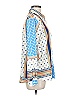 Shein 100% Polyester Print Blue Long Sleeve Blouse Size M - photo 4