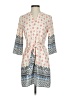 Dina Be 100% Polyester Print Ivory Casual Dress Size XS - photo 1