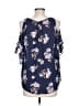 Sienna Sky 100% Polyester Blue Short Sleeve Blouse Size L - photo 2